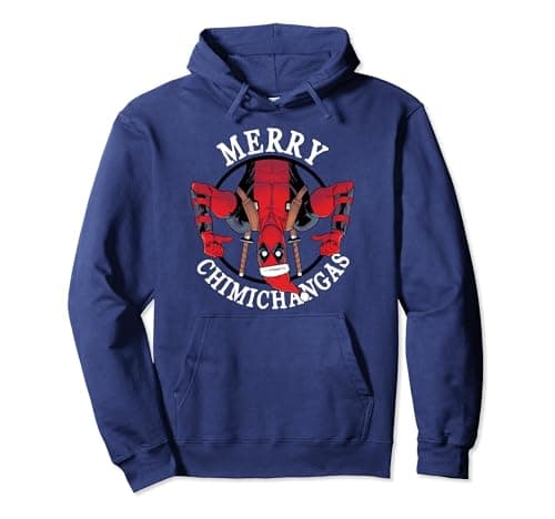 Image of Marvel Deadpool Christmas Merry Chimichangas Pullover Hoodie