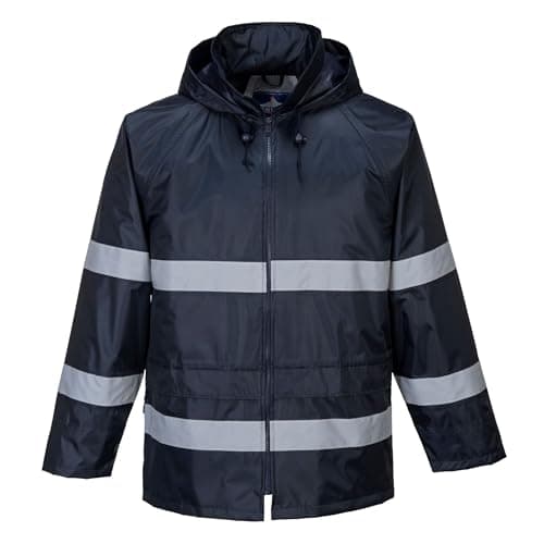 Image of Portwest Men's F440 Rain Jacket, Navy, 5XL