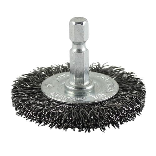 Image of 100mm Drill Wheel Brush - Crimped Steel Wire