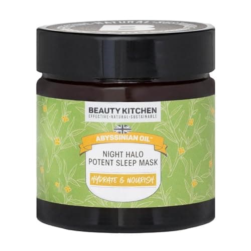 Image of Beauty Kitchen - Hydrating Abyssinian Oil Night Halo Potent Sleep Mask 60ml - Anti Aging Overnight Mask for Glass Skin - Supports Skin Barrier - Vegan/Cruelty Free