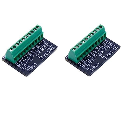 Image of Treedix 2pcs Mini RS232 to TTL MAX3232 Convert Adapter Board Transceiver Breakout Board 3v-5v