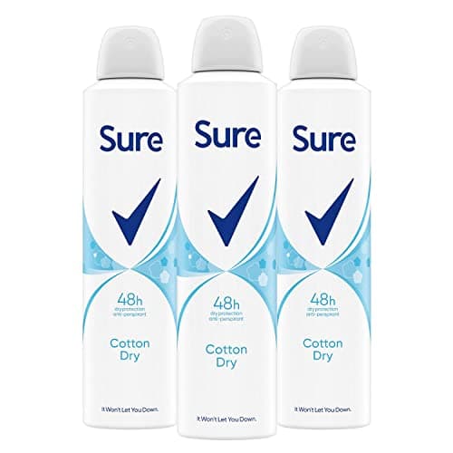 Image of Sure Women Cotton Ultra Dry Anti-Perspirant Deodorant Spray x 3 Pack 250ml Fresh