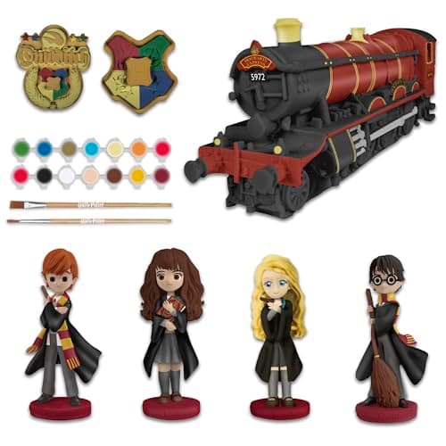 Image of abeec Harry Potter DIY Model Paint Set | Hogwarts Express & Character Figures | 7-Piece Arts & Crafts Kit with 14 Paints, Brushes & Stickers | Magical Gift for Kids & Collectors