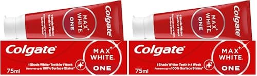 Image of Colgate Max White One Toothpaste 75ml - Teeth whitening Toothpaste - clinically Proven Formula - removes up to 100% of Surface Stains - Contains whitening accelerators - 1 Shade Whiter in 1 Week