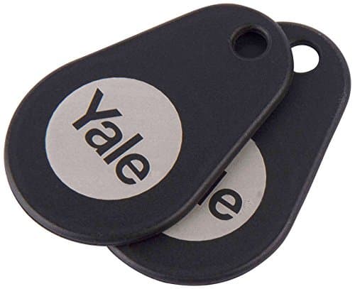 Image of Yale P-YD-01-CON-RFIDT-BL Smart Door Lock Key Tags, Black, 2 Count (Pack of 1), One Size