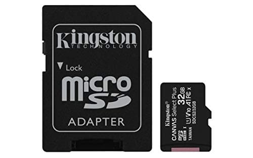 Image of Kingston 32GB microSDHC Canvas Select Plus 100MB/s Read A1 Class10 UHS-I Memory Card + Adapter with Frustration Free Packaging (SDCS2/32GBET)