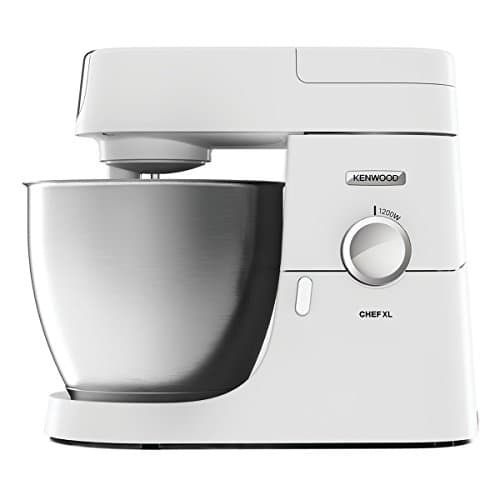 Image of Kenwood Stand Mixer for Baking, Stylish Food Mixer, with K-beater, Dough Hook, Whisk and 6.7L Bowl, 1200W, KVL4100W, White