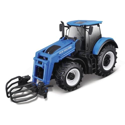 Image of Bburago NEW HOLLAND T7.315 TRACTOR WITH FRONT LOADER – 1:32 Scale – Incredibly Detailed Die-Cast Replica Collectible Model Vehicle, Blue