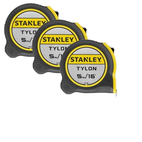 Image of Stanley 5m Tape Measure 5 Metre 16ft Tylon STA130696 New 1-30-696 ** 3 Pack **