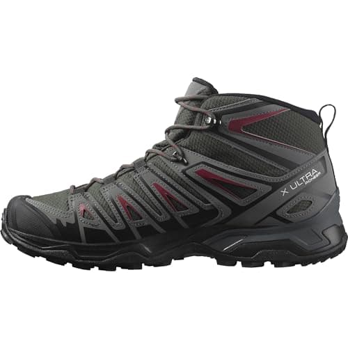 Image of SALOMON Men's X Ultra Pioneer Mid Gore-tex Hiking shoe, Peat Quiet Shade Biking Red, 8 UK Narrow