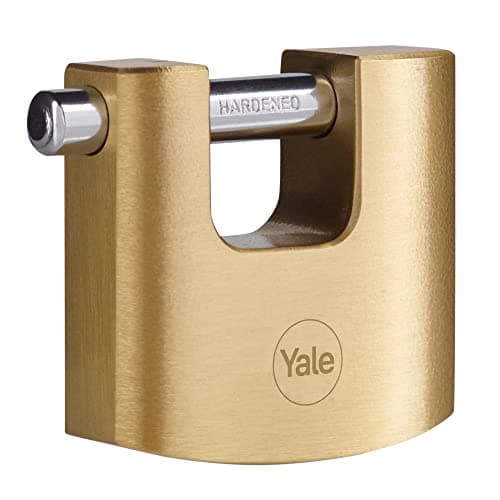 Image of Yale - Y114B/70/113/1 High Security 70mm Brass Shutter Padlock - Shutter Hardened Steel Shackle - 3 Keys