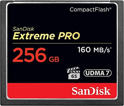 Image of SanDisk 256GB Extreme PRO, CompactFlash card, up to 160 MB/s, UDMA, 7 VPG-65