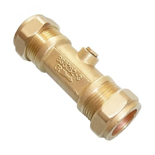 Image of 15mm Double Check Valve - DZR Compression (Known as Check Valve/Check valves/Double Check Valve / 15mm Non Return Valve / 15mm Check Valve Also Available in 22mm and 28mm)