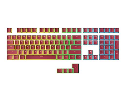 Image of Ranked Pudding PBT Keycaps | 112 Double Shot Translucent ANSI US & ISO Layout | OEM Profile for RGB Mechanical Gaming Keyboard (Very Peri)