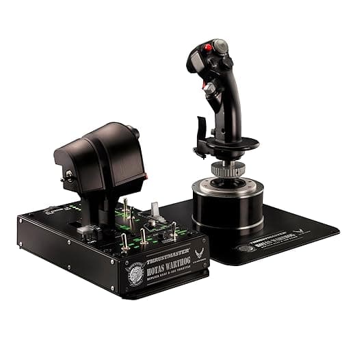Image of Thrustmaster Hotas Warthog Official Replica Dual Throttle & Flight Stick – Full Metal Flight Simulation Controller – H.E.A.R.T Magnetic Precision – PC Compatible