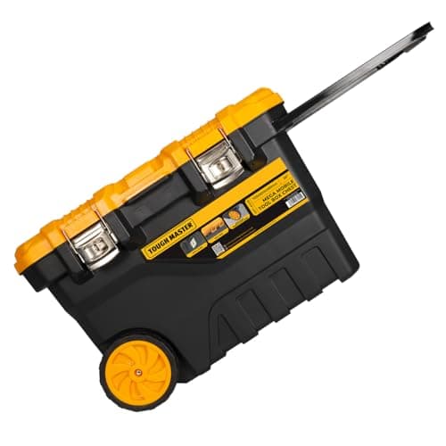 Image of Tough Master Professional Extra Large Mobile Tool Box Chest 28'' / 72cm on Wheels with Tote Tray Handle for Big Power Tools (Wheeled Tool Box)