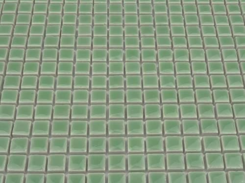 Image of Glazed Ceramic Mosaic Tiles.10 x 10mm Tiles. 81 Tile Sheet Ceramic Glazed. Light Dublin