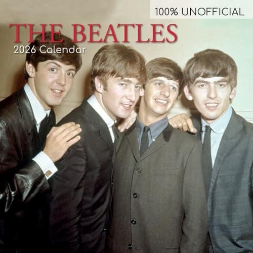 Image of TGSC | The Beatles 2026 Calendar 16 Month Family Square Wall 2026 UK | Planner with Large Grid for Home or Office Organisation - Celebrity Icons 2026/2025 UK
