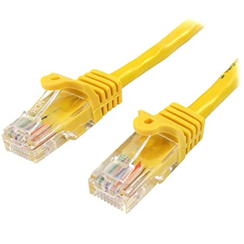 Image of StarTech.com 5m Yellow Cat5e Patch Cable with Snagless RJ45 Connectors - Long Ethernet Cable - 5 m Cat 5e UTP Cable (45PAT5MYL)