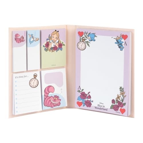 Image of Grupo Erik Sticky Notes Set - Disney Alice in Wonderland Gifts | 6 Notepads In Different Sizes, Cute Sticky Notes | Disney Gifts Under 10 Pounds