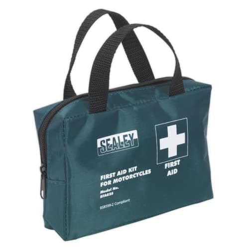 Image of Sealey SFA02S First Aid Kit Small for Mopeds & Motorcycles - BS 8599-2 Compliant