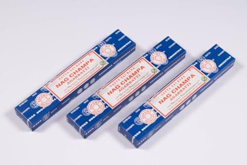 Image of Original Satya Nagchampa Agarbatti Incense Sticks Gift Pack of 3X 15G for Aromatherapy, Spa, Yoga, Weddings, Meditation, Healing, Positivity and Relaxation by Greensense