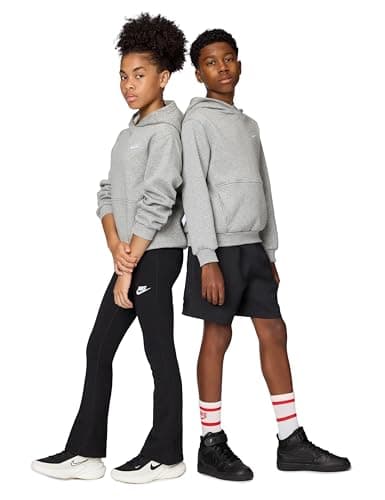Image of NIKE FD3000-063 K NSW CLUB FLC HDY LBR Sweatshirt Unisex DK GREY HEATHER/WHITE Size S