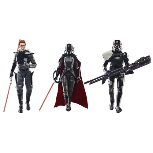 Image of STAR WARS The Black Series Gaming Greats Second Sister, Cal Kestis, Purge Trooper, Jedi: Fallen Order 6 Inch Action Figure 3-Pack (Amazon Exclusive)