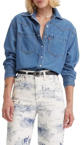 Image of LEVIS Women's Teodora Western ATR HOOPWEAR TEE, Going Steady 7, XS