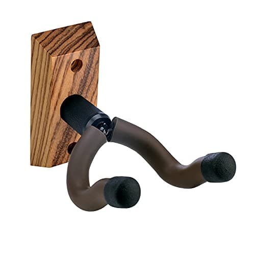 Image of Guitar Wall Holder,Zebra Hardwood Guitar Ukulele Wall Mount,Guitar Hanger Wall Hook,Holder,Stand,for Acoustic,Electric,Guitar,Bass,Banjo,Mandolin,Ukulele