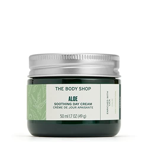 Image of The Body Shop Aloe Soothing Day Cream (1x 50ml), Fragrance-Free Face Cream, Formulated for Sensitive Skin, 48H Hydrating Face Moisturiser with Aloe Vera & Cica, Lightweight, Dermatologically Tested