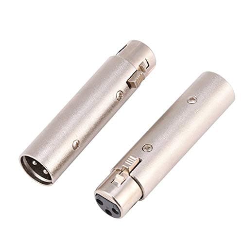 Image of baolongking XLR 3 Pin Male to XLR 3 Pin Female Cable Adapter Gender Changer Coupler 2pack