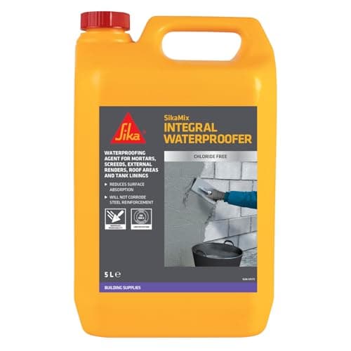 Image of Everbuild 202 Premium Integral Liquid Waterproofer Admixture – Suitable for Mortar and Rendering – Chloride Free – 5 Litre