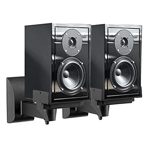Image of Suptek Wall Mounts, Dual Stands for Surround Sound Speakers, Universal Bracket, Tilt Swivel Shelves Up to 25kg Black (2 Pack)