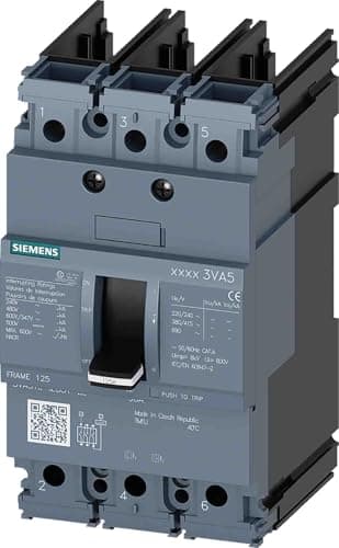 Image of Siemens 3VA5160-6ED31-0AA0 Sentron MCCB Molded Case Circuit Breaker, 3P, 125A