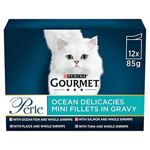Image of GOURMET Perle Ocean Delicacies in Gravy Wet Cat Food 12x85g (Pack of 4)