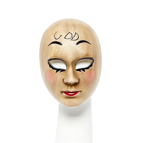 Image of The Purge Anarchy Movie Film Halloween Costume God Mask Scary, Beige