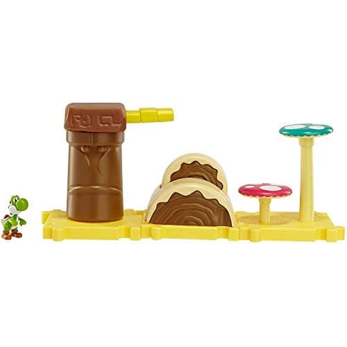 Image of Nintendo Mario Bros Universe Micro Land Wave 1: Layer Cake Desert With Yoshi Playset, 3-Pack by Jakks Pacific