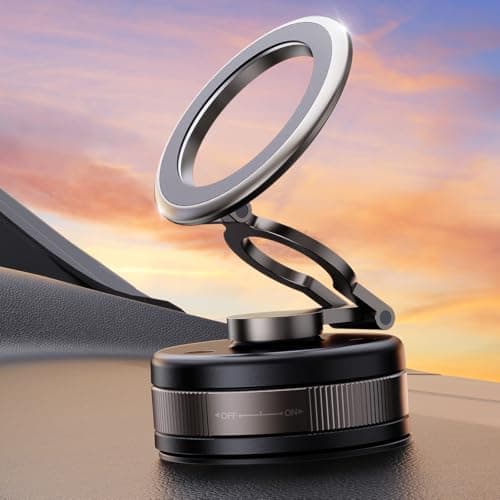 Image of PKBD Vacuum Magnetic Phone Holder for Car, 360° Adjustable&Retractable for Magnetic
