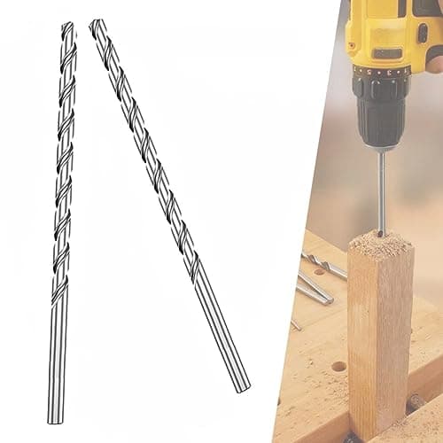 Image of 2 PCS 200MM x 9MM Extra Long Hss Drill Bit Set,Twist Drill Bits Straight Shank Tool Drill Bit (9MM)