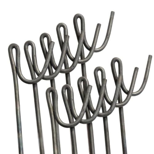 Image of Suregreen Steel Fencing Pins | 1.2m Garden Stakes | 8mm diameter | Metal Fence Stakes for Garden Netting, Temporary Fencing, Garden Fence, Barrier Mesh, Windbreak | Road Pins | 10 Pack