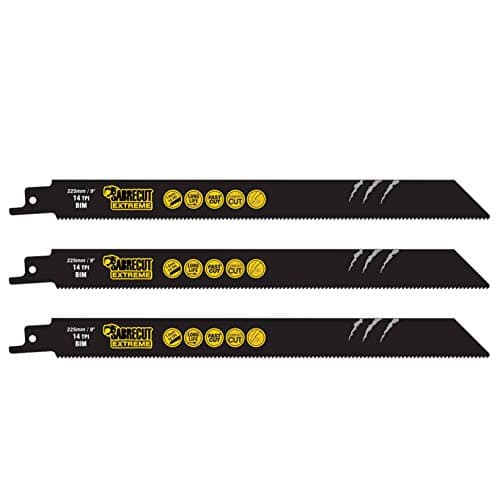 Image of 3 x SabreCut SCRS1122BF_3 225mm 14 TPI S1122BF Fast Wood and Metal Cutting Reciprocating Sabre Saw Blades