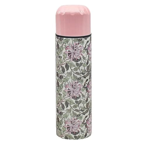 Image of Lesser & Pavey 500ml Designed Stainlesss Steel Water Bottle | Eco Friendly Stainlesss Steel Bottle With Lid & Carry Handle | Honeysuckle Bottles For Office Sports or On The Go - William Morris