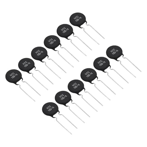 Image of PATIKIL NTC Thermistors Resistors, 12Pcs 10 Ohm NTC10D-15 High Sensitivity Inrush Current Limiter Negative Temperature Coefficient Thermistor Temperature Sensor for Measuring Temperature