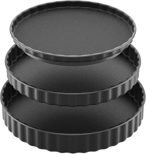 Image of Lazy Susan, 3 Pack Lazy Susan, Lazy Susan Cupboard Organiser, Rotating Spice Rack for Inside Cupboard, Fridge Lazy Susan Turntable (Black)