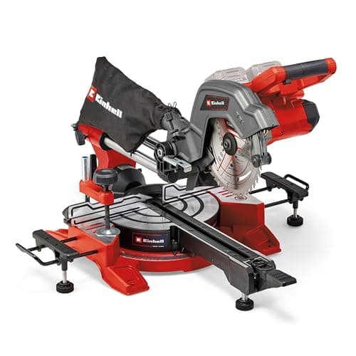 Image of Einhell Cordless Sliding Mitre Saw 36V Power X-Change, 216mm Drag, LED, Laser Guide, 305mm Drag, 45° Mitre, +/-47° Bevel, Single Bevel Circular Saw, Without Battery TE-SM 36/8 Li