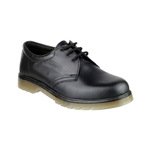 Image of Amblers Safety Unisex Aldershot Leather Gibson Shoe/Mens Classic Lace Shoes,Black, Size UK 10