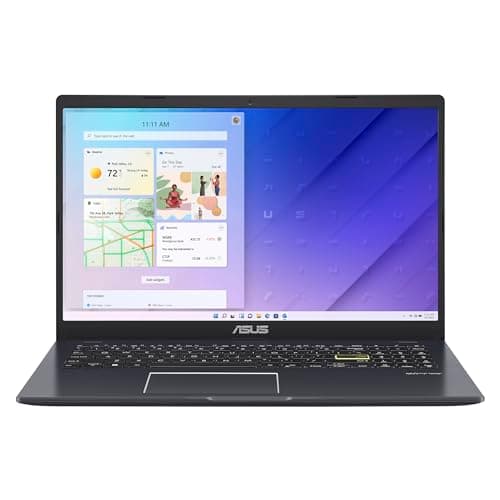 Image of ASUS Vivobook Go 15 E510KA-BQ1174WS Laptop | Intel Celeron N4500 CPU | 15.6" Full HD Screen | 4GB DDR4 RAM | 128GB eMMC | Wi-Fi 5 | Windows 11 Home - Black & Blue