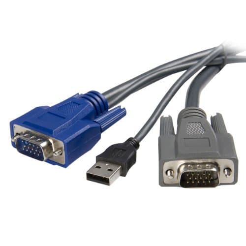 Image of StarTech.com 10 ft Ultra-Thin USB VGA 2-in-1 KVM Cable (SVUSBVGA10)