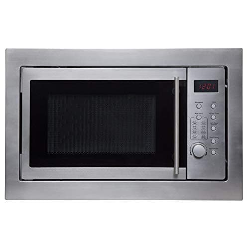 Image of SIA AMZBIM25SS 25L Integrated Built 900W Microwave Oven, Silver Stainless Steel, Digital Controls, 8 Cooking Functions, 2 Years Parts and Labour Guarantee